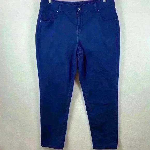 Lane Bryant Pants Women’s 16 Blue Cotton/Polyester - Picture 1 of 11